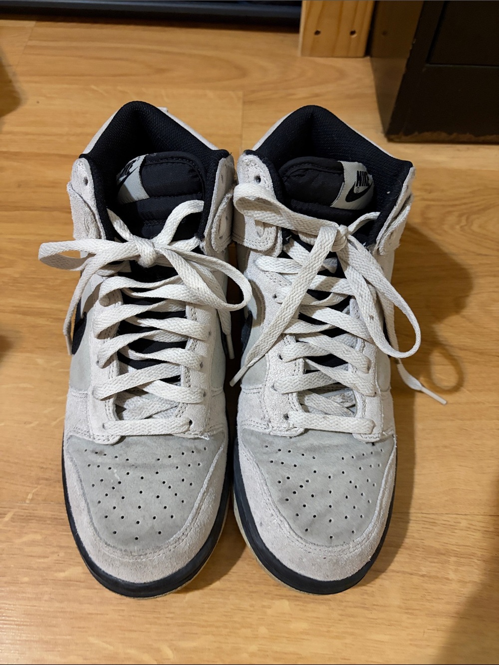 Nike Gray and Black High-Top Sneakers 6.5 Y